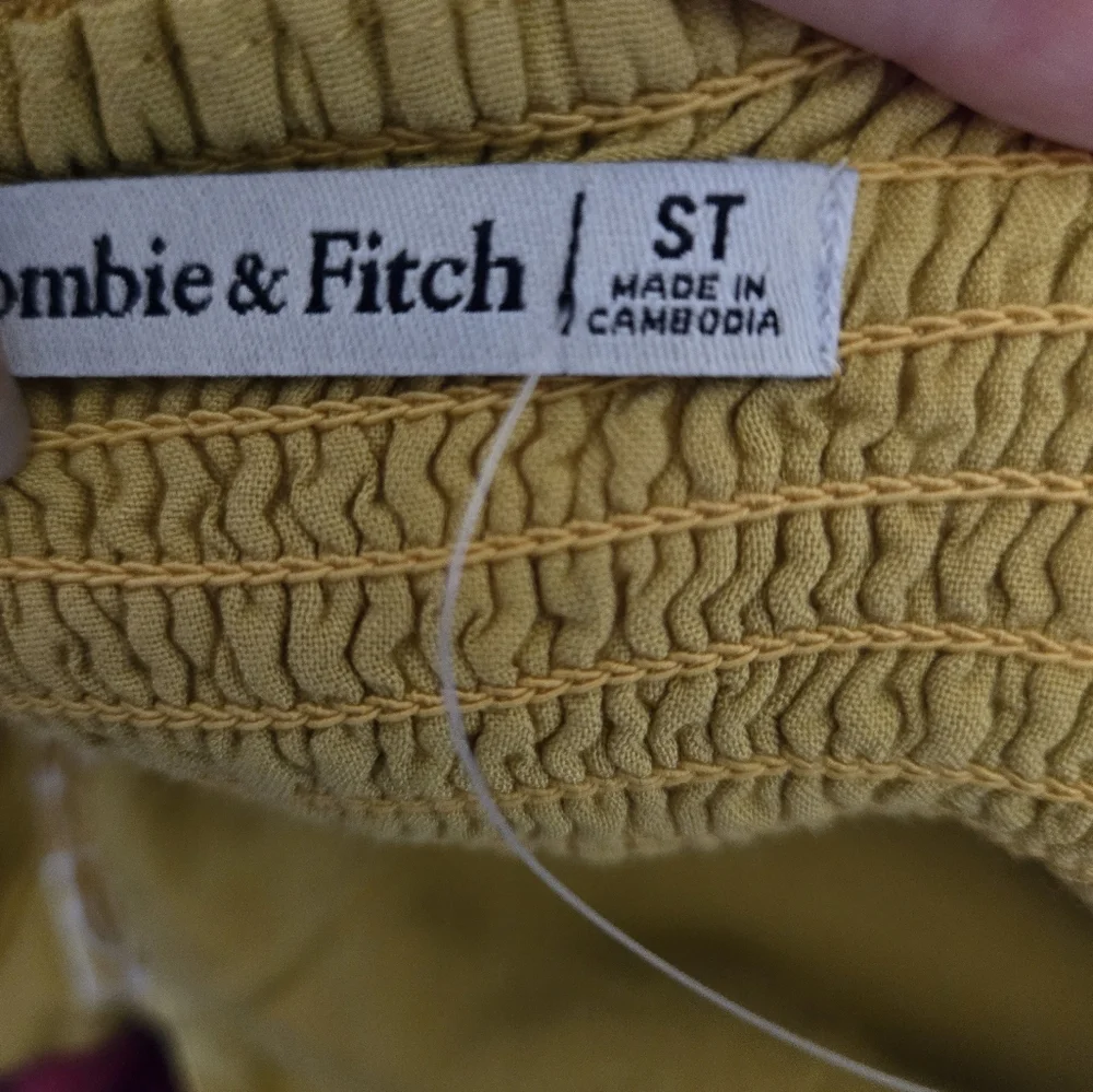 Abercrombie & Fitch Yellow Floral Button-Through Maxi Dress Yellow Sz Small